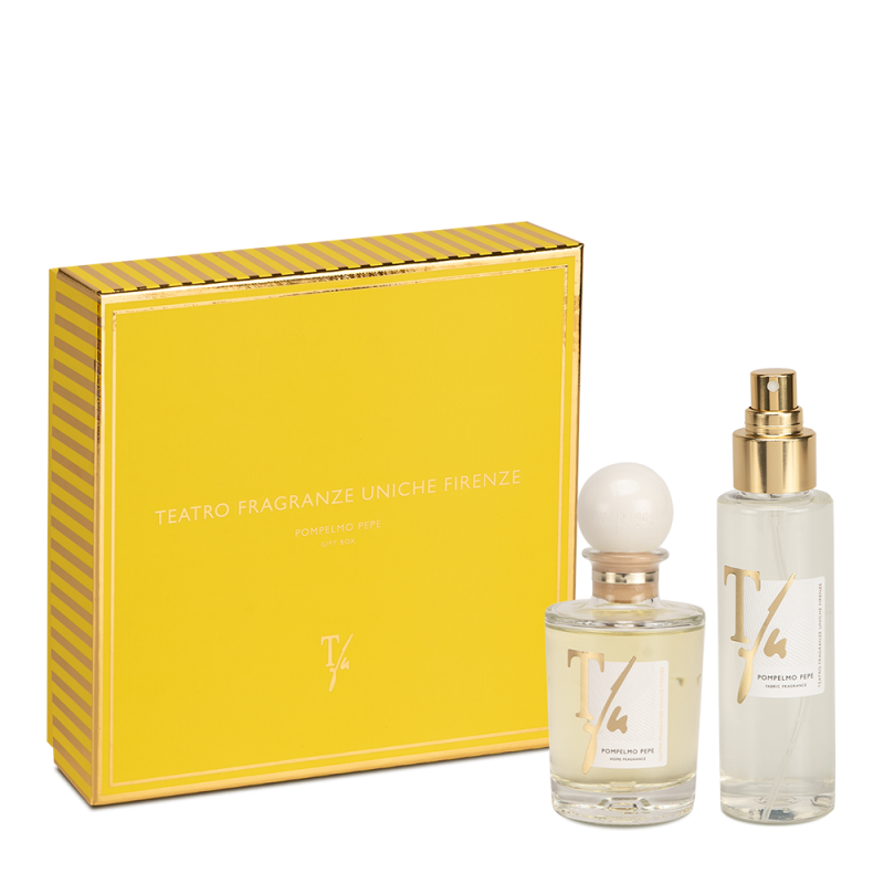 Teatro Fragranze Gift box POMPELMO PEPE: Diffuser 100 ml + Fabric spray 100 ml